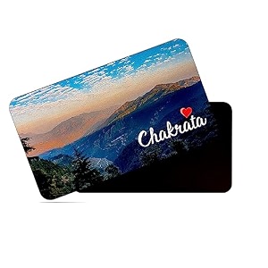 dhcrafts fridge magnet rectangle acrylic glass 86 x 54 cm multicolor uttarakhand chakrata design pack of 1