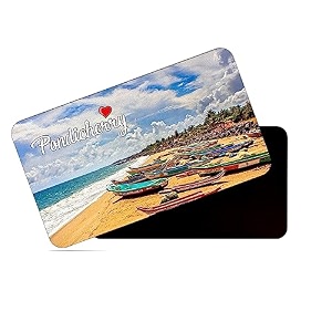 dhcrafts rectangular rubber fridge magnetmagnetic card multicolor tamil nadu pndicherry d2 design pack of 1 86cm x 54cm