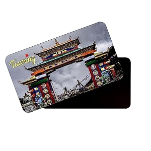 dhcrafts rectangular rubber fridge magnetmagnetic card multicolor arunachal pradesh tawang design pack of 1 86cm x 54cm