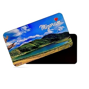 dhcrafts rectangular rubber fridge magnetmagnetic card multicolor mizoram design pack of 1 86cm x 54cm