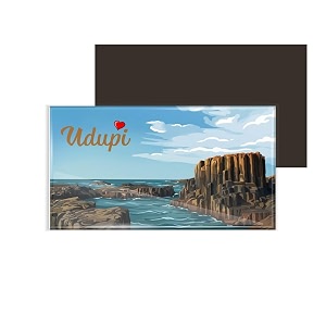 dhcrafts rectangular rubber fridge magnetmagnetic card multicolor karnataka udupi d1 design pack of 1 86cm x 54cm