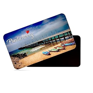 dhcrafts rectangular rubber fridge magnetmagnetic card multicolor tamil nadu pndicherry d4 design pack of 1 86cm x 54cm