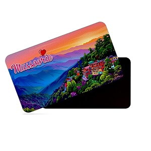 dhcrafts rectangular rubber fridge magnetmagnetic card multicolor himachal pradesh mussoorie d2 design pack of 1 86cm x 54cm