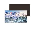 dhcrafts Rectangular Rubber Fridge Magnet/Magnetic Card Multicolor Uttarakhand Kanatal Design Pack of 1 (8.6cm x 5.4cm)