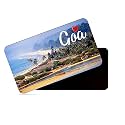 dhcrafts Rectangular Rubber Fridge Magnet/Magnetic Card Multicolor Goa Design Pack of 1 (8.6cm x 5.4cm)