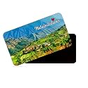 dhcrafts Rectangular Rubber Fridge Magnet/Magnetic Card Multicolor Maharashtra Mahabaleshwar Design Pack of 1 (8.6cm x 5.4cm)