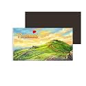 dhcrafts Rectangular Rubber Fridge Magnet/Magnetic Card Multicolor Kerala Ponmudi Design Pack of 1 (8.6cm x 5.4cm)
