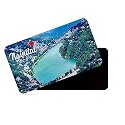 dhcrafts Rectangular Rubber Fridge Magnet/Magnetic Card Multicolor Uttarakhand Nainital Design Pack of 1 (8.6cm x 5.4cm)