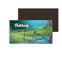 dhcrafts Rectangular Rubber Fridge Magnet/Magnetic Card Multicolor Kerala Thekkady Design Pack of 1 (8.6cm x 5.4cm)