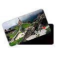 dhcrafts Fridge Magnet Rectangle Acrylic Glass (8.6 x 5.4 cm) Multicolor Sikkim D3 Design Pack of 1