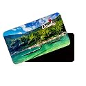 dhcrafts Rectangular Rubber Fridge Magnet/Magnetic Card Multicolor Meghalaya Dawki Design Pack of 1 (8.6cm x 5.4cm)