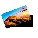 dhcrafts Rectangular Rubber Fridge Magnet/Magnetic Card Multicolor Karnataka Chikmangalur D5 Design Pack of 1 (8.6cm x 5.4cm)