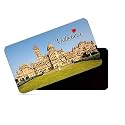 dhcrafts Fridge Magnet Rectangle Acrylic Glass (8.6 x 5.4 cm) Multicolor Gujarat Vadodara Design Pack of 1