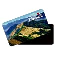 dhcrafts Rectangular Rubber Fridge Magnet/Magnetic Card Multicolor Uttarakhand Dhanaulti Design Pack of 1 (8.6cm x 5.4cm)