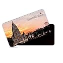 dhcrafts Fridge Magnet Rectangle Acrylic Glass (8.6 x 5.4 cm) Multicolor Bihar Mahabodhi Temple Design Pack of 1