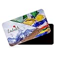 dhcrafts Rectangular Rubber Fridge Magnet/Magnetic Card Multicolor Ladakh Design Pack of 1 (8.6cm x 5.4cm)