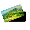 dhcrafts Rectangular Rubber Fridge Magnet/Magnetic Card Multicolor Karnataka Chikmangalur D9 Design Pack of 1 (8.6cm x 5.4cm)