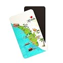 dhcrafts Rectangular Rubber Fridge Magnet/Magnetic Card Multicolor Kerala D1 Design Pack of 1 (8.6cm x 5.4cm)