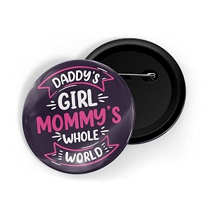 dhcrafts Pin Badge Multicolor Family Glossy Finish