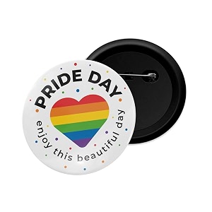 dhcrafts pin badge multicolor pride day amp lgbtq flags glossy finish design pack of 1 58mm