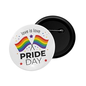 dhcrafts pin badge multicolor pride day amp lgbtq flags glossy finish design pack of 1 58mm