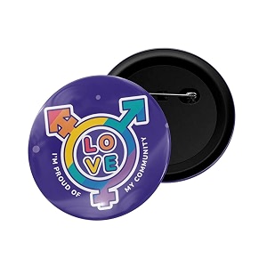 dhcrafts pin badge multicolor pride day amp lgbtq flags glossy finish design pack of 1 58mm