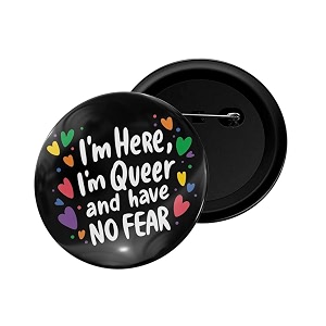 dhcrafts pin badge multicolor pride day amp lgbtq flags glossy finish design pack of 1 58mm