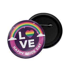 dhcrafts pin badge multicolor pride day amp lgbtq flags glossy finish design pack of 1 58mm
