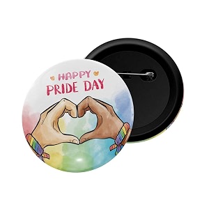 dhcrafts pin badge multicolor pride day amp lgbtq flags glossy finish design pack of 1 58mm