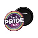 dhcrafts Pin Badge Multicolor Pride day &amp; LGBTQ Flags Glossy Finish Design Pack of 1 (58mm)