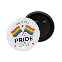 dhcrafts Pin Badge Multicolor Pride day &amp; LGBTQ Flags Glossy Finish Design Pack of 1 (58mm)