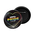 dhcrafts Pin Badge Multicolor Pride day &amp; LGBTQ Flags Glossy Finish Design Pack of 1 (58mm)