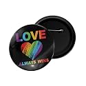 dhcrafts Pin Badge Multicolor Pride day &amp; LGBTQ Flags Glossy Finish Design Pack of 1 (58mm)