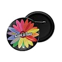 dhcrafts Pin Badge Multicolor Pride day &amp; LGBTQ Flags Glossy Finish Design Pack of 1 (58mm)
