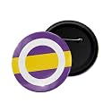 dhcrafts Pin Badge Multicolor Pride day &amp; LGBTQ Flags Glossy Finish Design Pack of 1 (58mm)