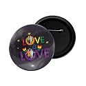 dhcrafts Pin Badge Multicolor Pride day &amp; LGBTQ Flags Glossy Finish Design Pack of 1 (58mm)