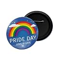 dhcrafts Pin Badge Multicolor Pride day &amp; LGBTQ Flags Glossy Finish Design Pack of 1 (58mm)