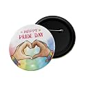 dhcrafts Pin Badge Multicolor Pride day &amp; LGBTQ Flags Glossy Finish Design Pack of 1 (58mm)
