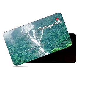 dhcrafts rectangular rubber fridge magnetmagnetic card multicolor goa dudhsagar falls design pack of 1 86cm x 54cm
