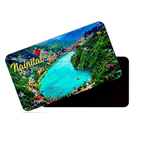 dhcrafts rectangular rubber fridge magnetmagnetic card multicolor uttarakhand nainital design pack of 1 86cm x 54cm