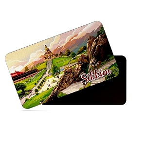 dhcrafts rectangular rubber fridge magnetmagnetic card multicolor sikkim d3 design pack of 1 86cm x 54cm