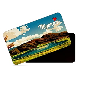dhcrafts rectangular rubber fridge magnetmagnetic card multicolor mizoram design pack of 1 86cm x 54cm