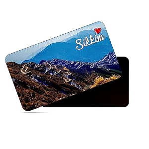 dhcrafts rectangular rubber fridge magnetmagnetic card multicolor sikkim d4 design pack of 1 86cm x 54cm