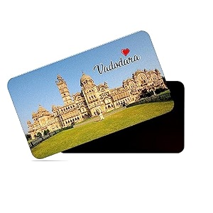 dhcrafts rectangular rubber fridge magnetmagnetic card multicolor gujarat vadodara design pack of 1 86cm x 54cm