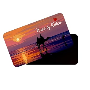 dhcrafts rectangular rubber fridge magnetmagnetic card multicolor gujarat rann of kutch design pack of 1 86cm x 54cm