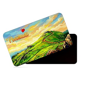 dhcrafts rectangular rubber fridge magnetmagnetic card multicolor kerala ponmudi design pack of 1 86cm x 54cm