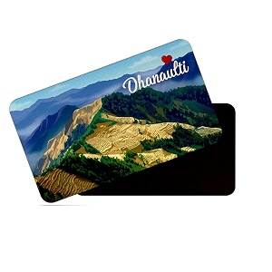dhcrafts rectangular rubber fridge magnetmagnetic card multicolor uttarakhand dhanaulti design pack of 1 86cm x 54cm