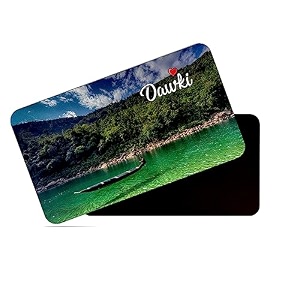 dhcrafts rectangular rubber fridge magnetmagnetic card multicolor meghalaya dawki design pack of 1 86cm x 54cm