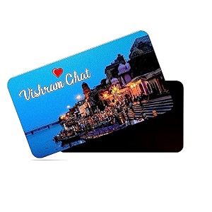 dhcrafts rectangular rubber fridge magnetmagnetic card multicolor uttar pradesh vishram ghat design pack of 1 86cm x 54cm