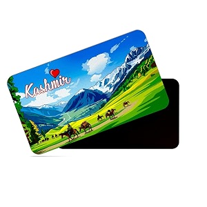 dhcrafts rectangular rubber fridge magnetmagnetic card multicolor kashmir d2 design pack of 1 86cm x 54cm